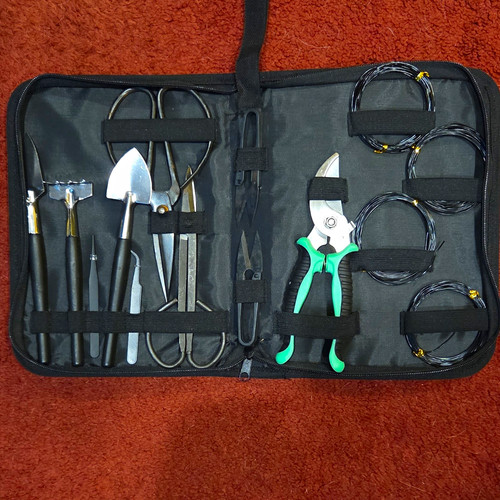 Bonsai tool set carrying - set, w/